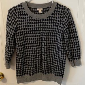 J crew sweater size M Navy and Grey
